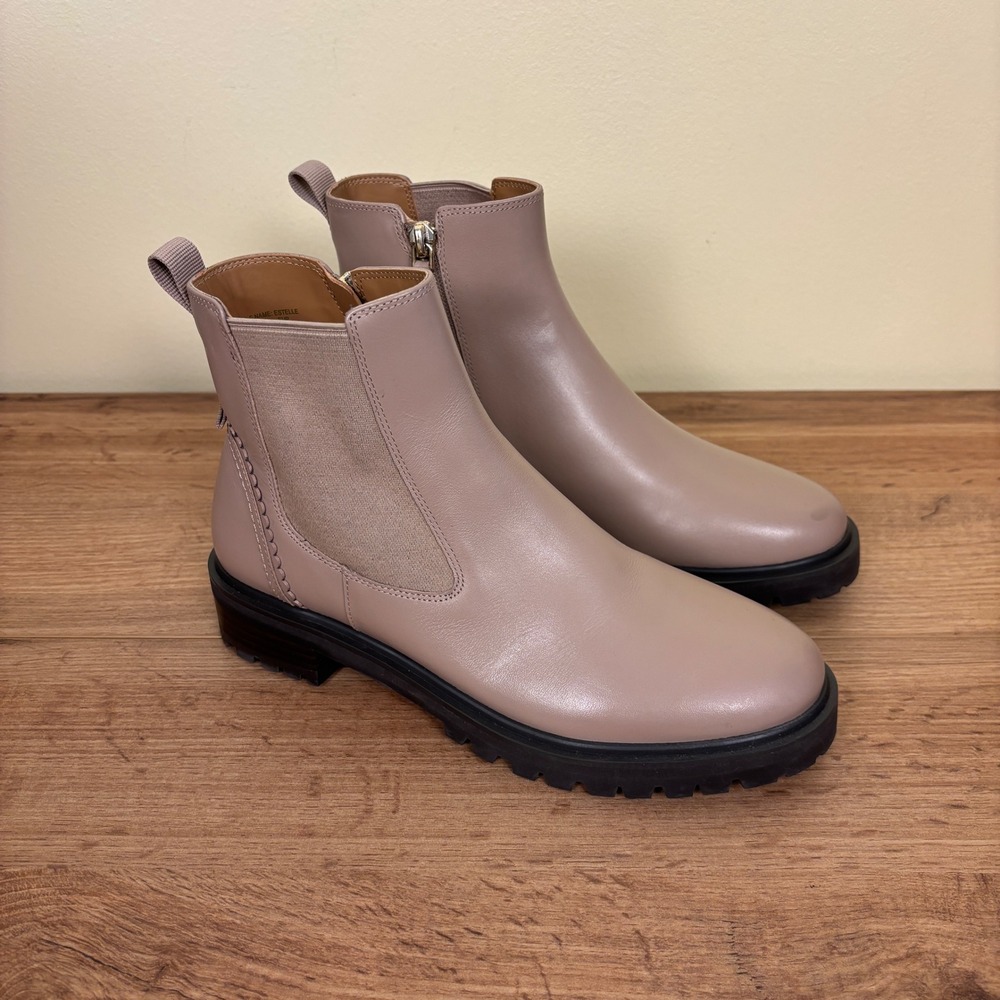KATE SPADE Estelle Lug Sole Ankle Boots Toasted Hazelnut Women Size 6 Leather